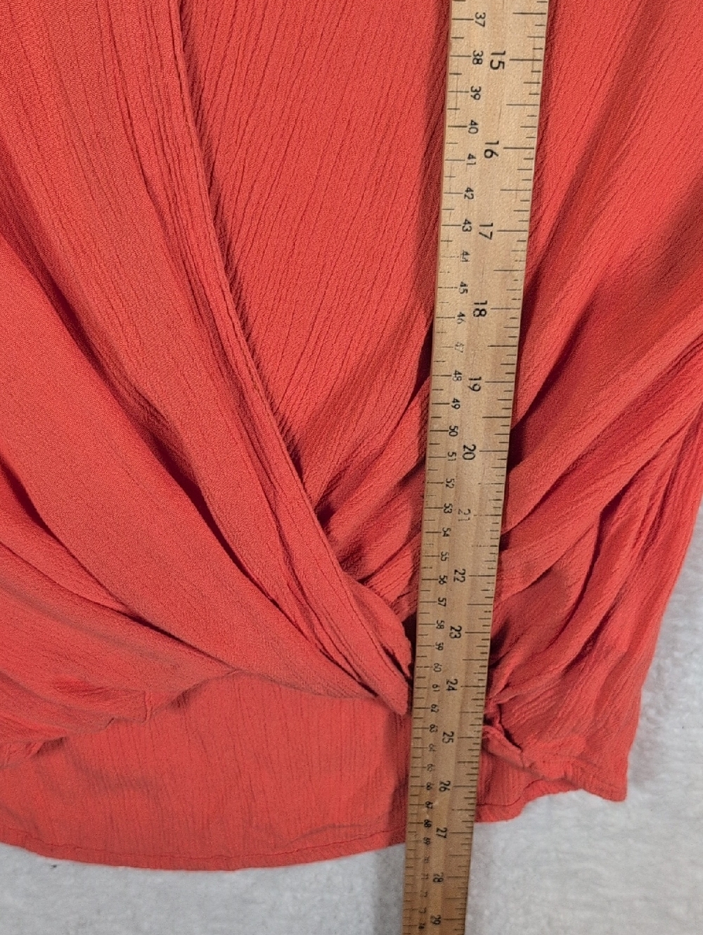 501-Guess Sleeveless Twist-Front Orange Top - Picture 4 of 5